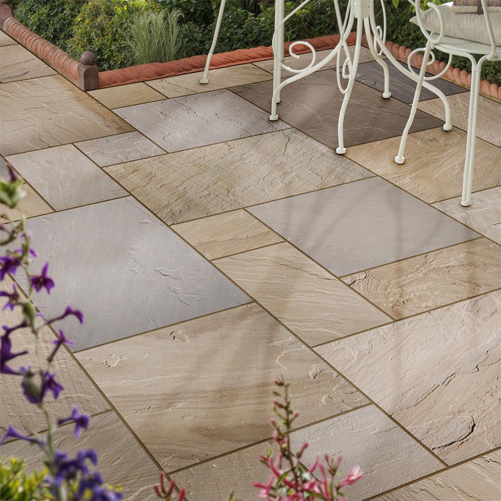Global Stone Fusion Premium Sandstone Country Buff 900mm x 600mm x 20mm - 15.12m2 Pack