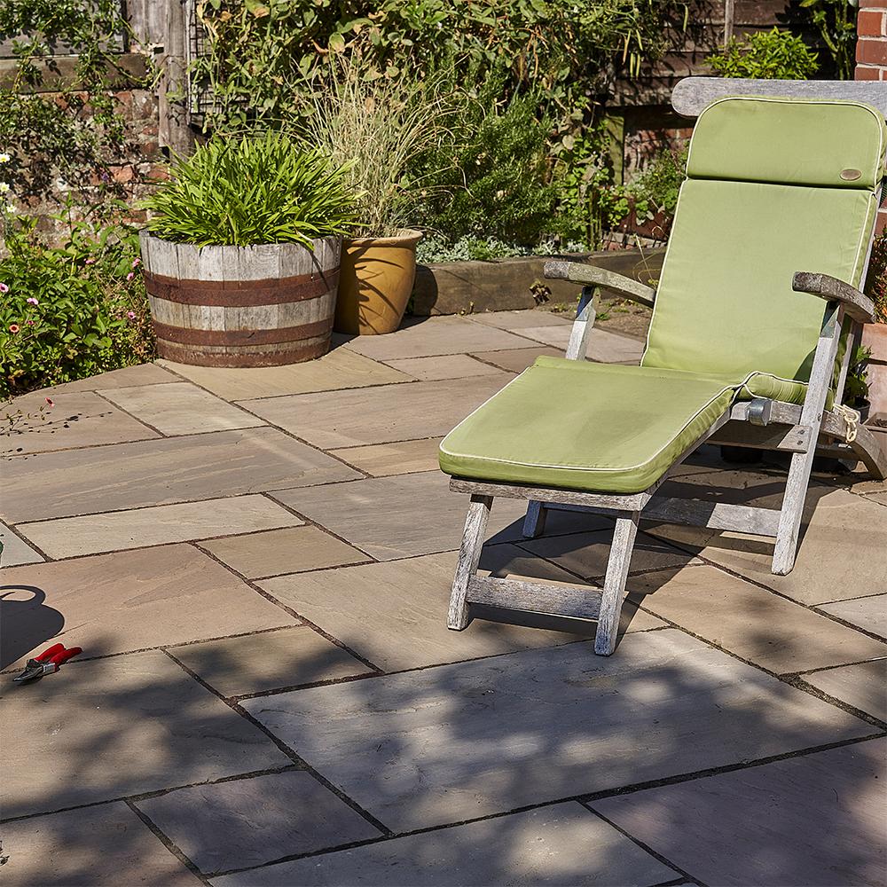 Global Stone Gardenstone Sandstone Paving Raj Blend 600mm x 600mm x 18mm - 18m2 Pack