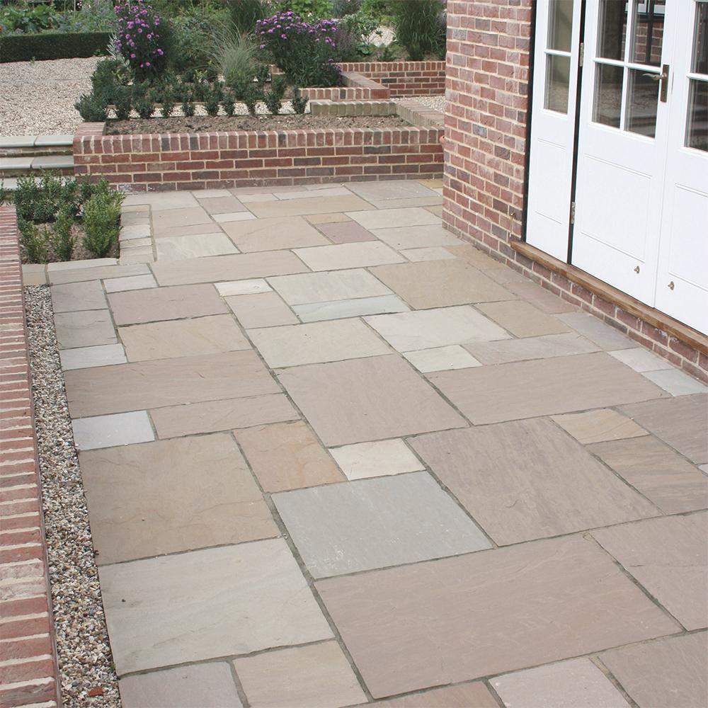 Global Stone Beige Gardenstone Sandstone Paving Sunset Buff 900Mm X 600Mm X 18Mm - 15.12M2 Pack