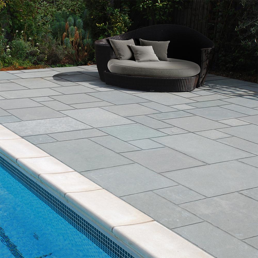 Global Stone Limestone Paving Imperial Blue - 15.3m2 Project Pack (Mixed Sizes)
