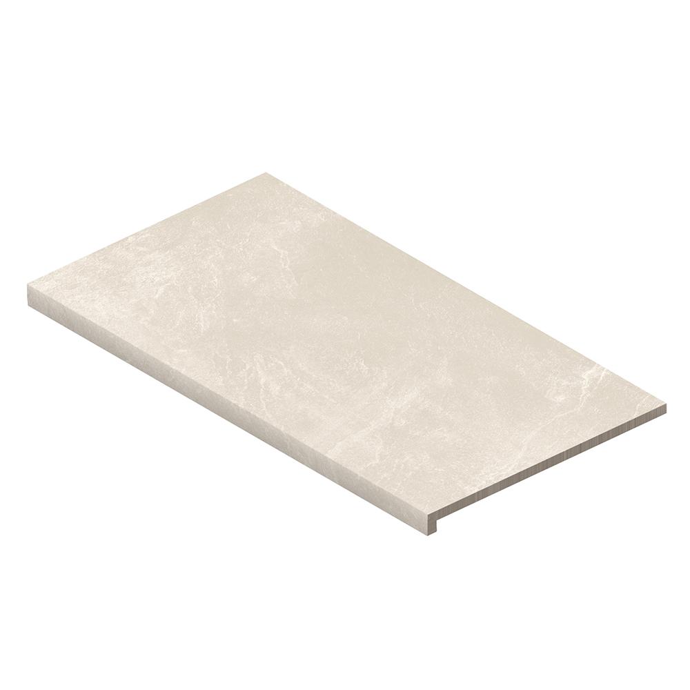 Global Stone Porcelain Coping with 40mm Downstand White - 600mm x 350mm x 20mm