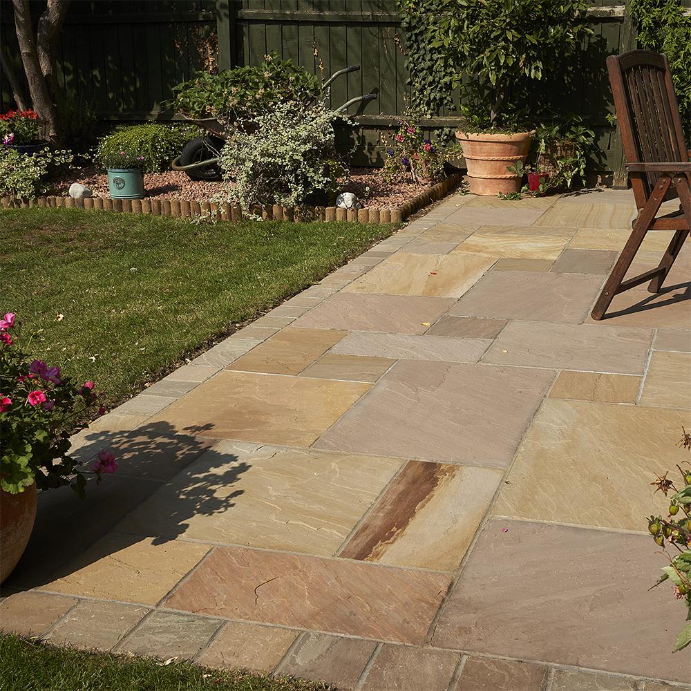 Global Stone Premium Sandstone Paving Country Buff 600mm x 600mm x 22mm - 14.4m2 Pack