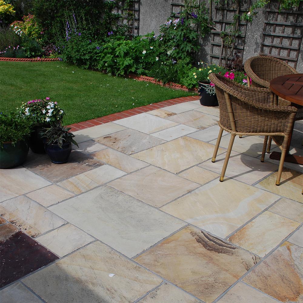 Global Stone Premium Sandstone Paving Mint - 900mm x 600mm x 22mm - 15.12m2 Pack