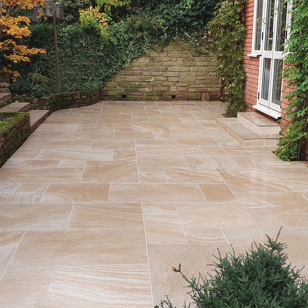 Global Stone Sandstone Porcelain Paving Patina 900mm x 600mm x 20mm - 25.92m2 Pack