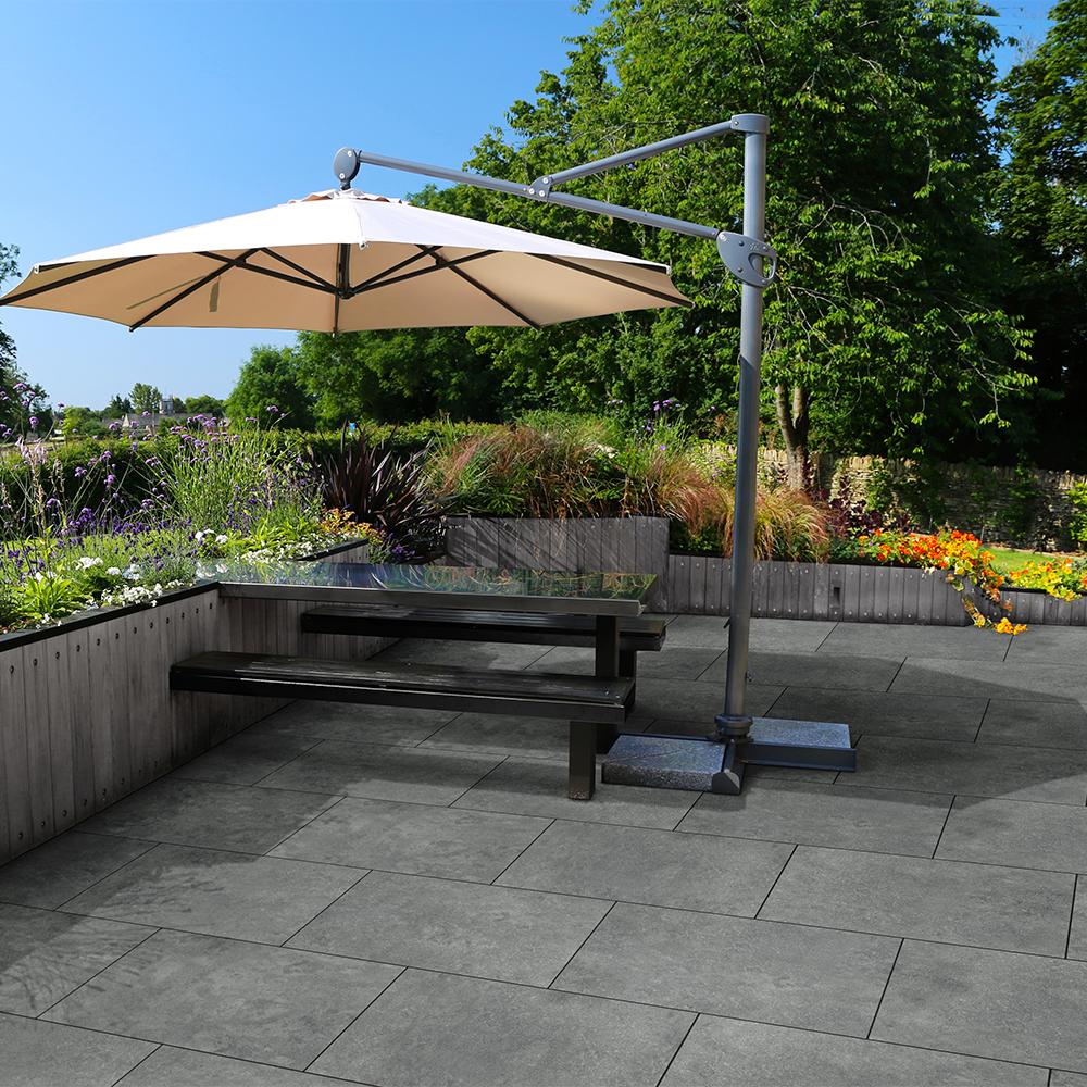 Global Stone Seran Porcelain Paving Charcoal 900mm x 600mm x 20mm - 25.92m2 Pack