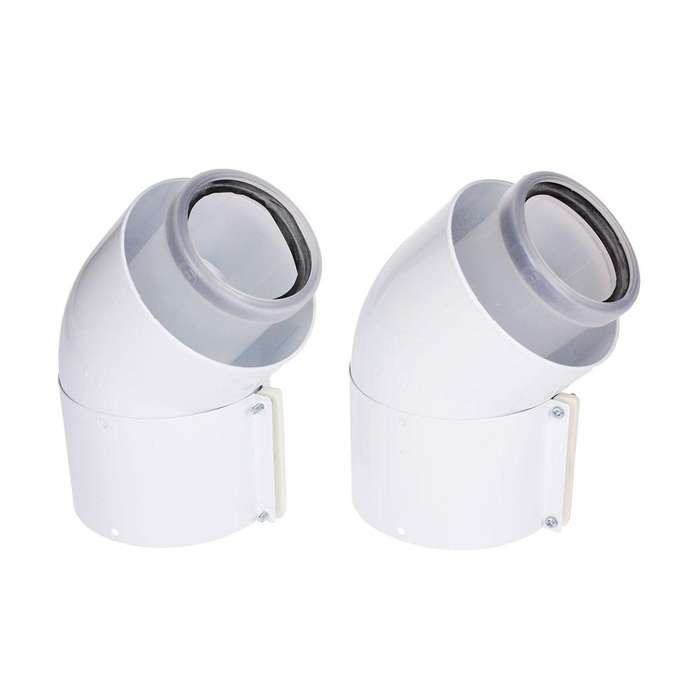 Glow-Worm 45 Degree Flue Bend - Pack of 2