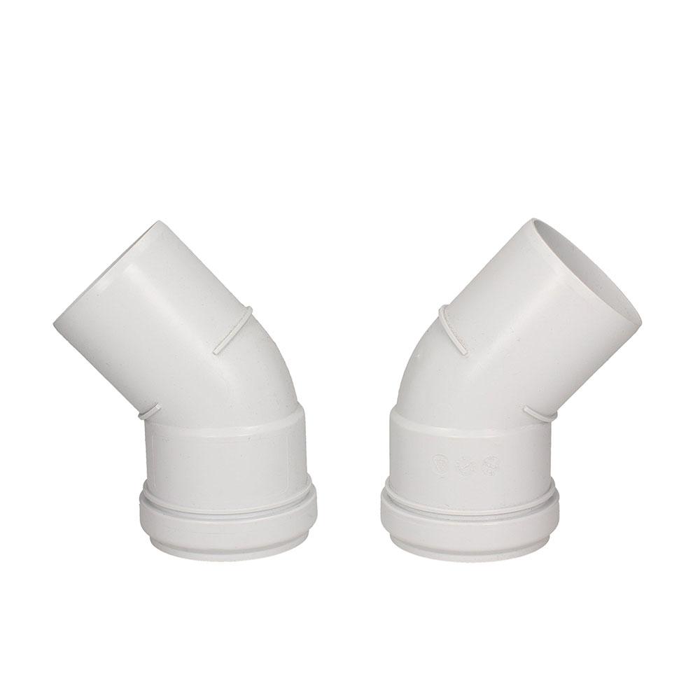 Glow-Worm 45 Degree White Plume Bend - Pack of 2