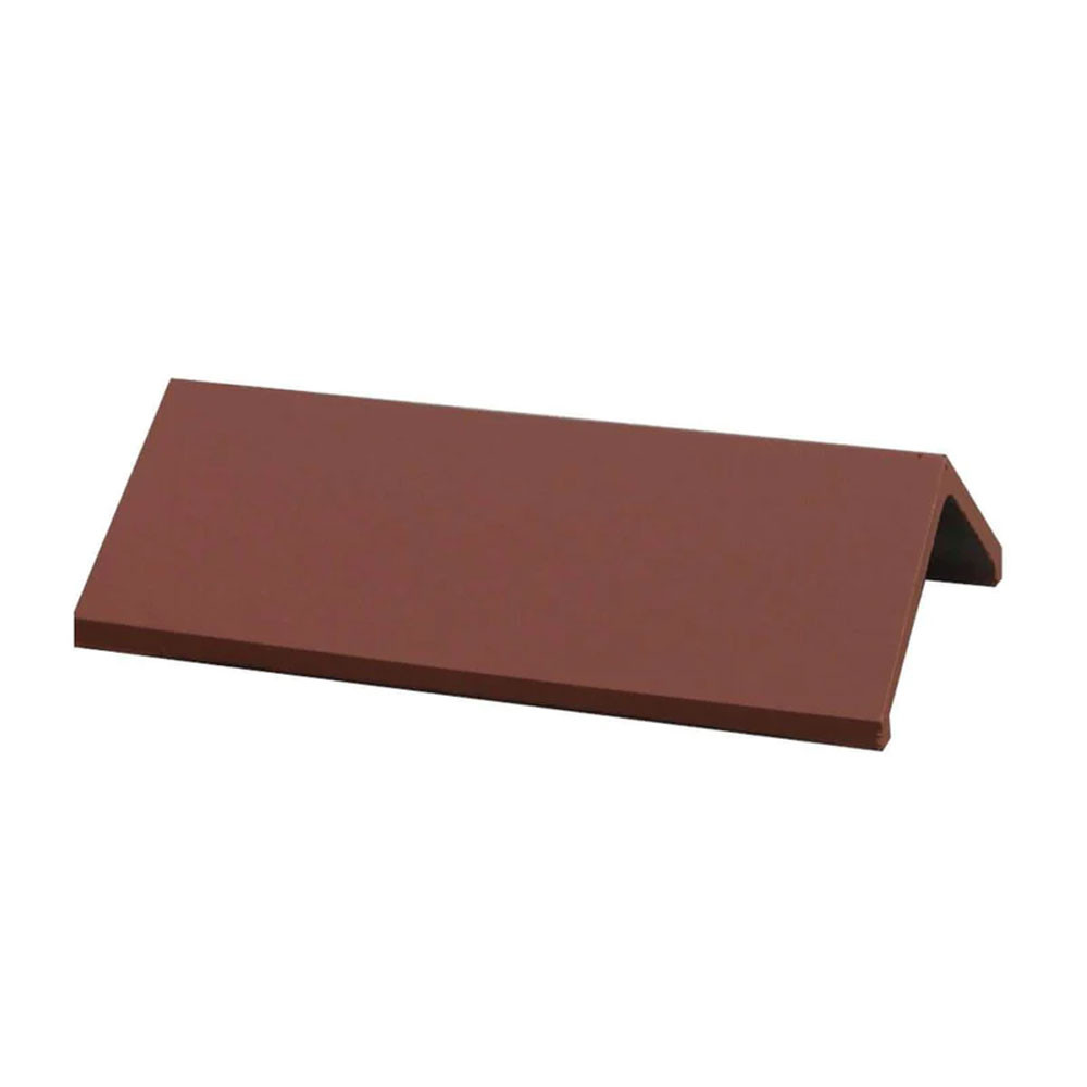 GRC 450mm Plain Finned Angle Ridge - Terracotta