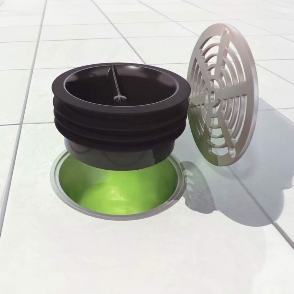 Green Drain Black Ecoprod 1.5 Inch Foul Air Drain Trap Seal - 37 To 45Mm Internal