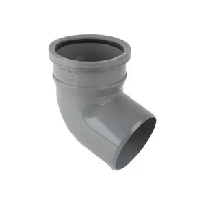 Brett Martin Guttering Industrial Downpipe 112.5dg Bottom Offset Bend 110mm - Grey