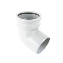 Brett Martin Guttering Industrial Downpipe 112.5dg Bottom Offset Bend 110mm - White