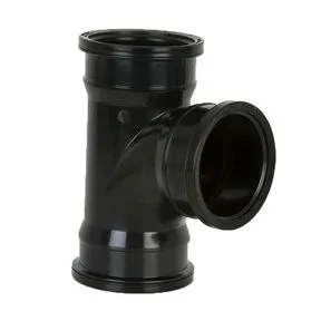 Brett Martin Guttering Industrial Downpipe 92.5dg Triple Socket Branch 110mm Black