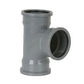 Brett Martin Guttering Industrial Downpipe 92.5dg Triple Socket Branch 110mm Grey