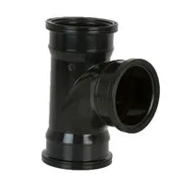 Brett Martin Guttering Industrial Downpipe 92.5dg Triple Socket Branch 110mm Black