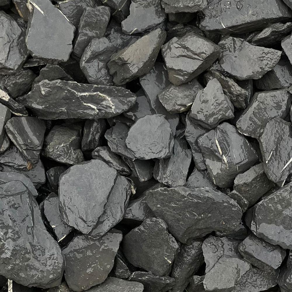 Hallstone 40mm Graphite Grey Slate Chippings - 800kg Bulk Bag