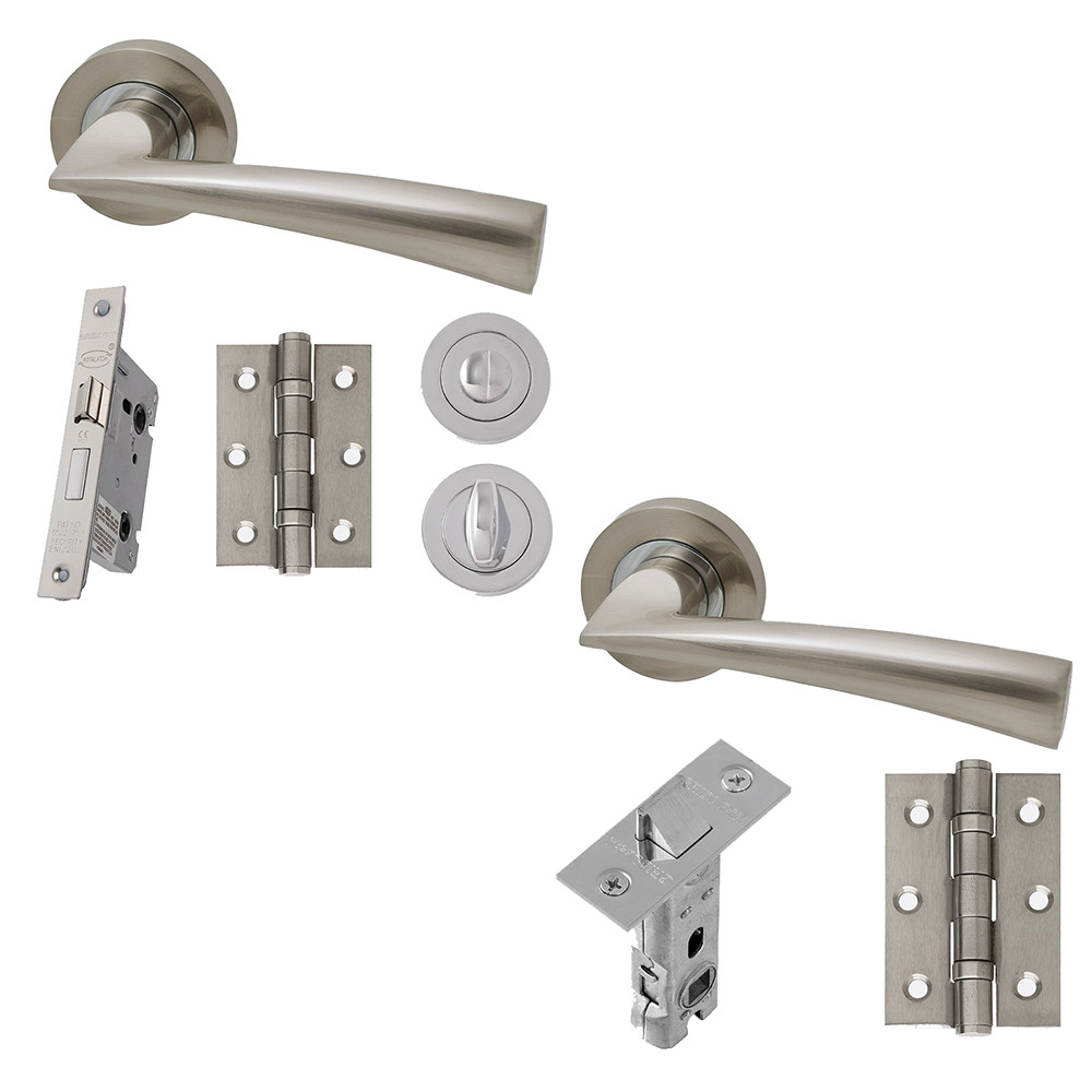 LPD Mars Polished Chrome Satin Nickel Internal Door Handle Hardware Pack