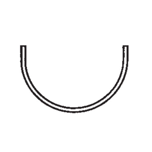 Sand Cast Guttering Plain Deep Half Round Union 125mm x 100mm H3