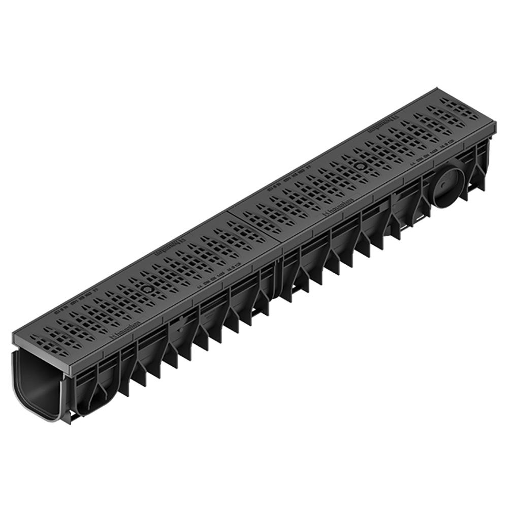 Hauraton DRIVETEC B125 PA 100 Channel with Composite Heelsafe Grating - 1m Length