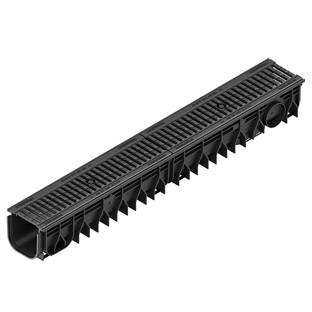 Hauraton DRIVETEC B125 ST 100 Channel with Ductile Iron Heelsafe Grating - 1m Length