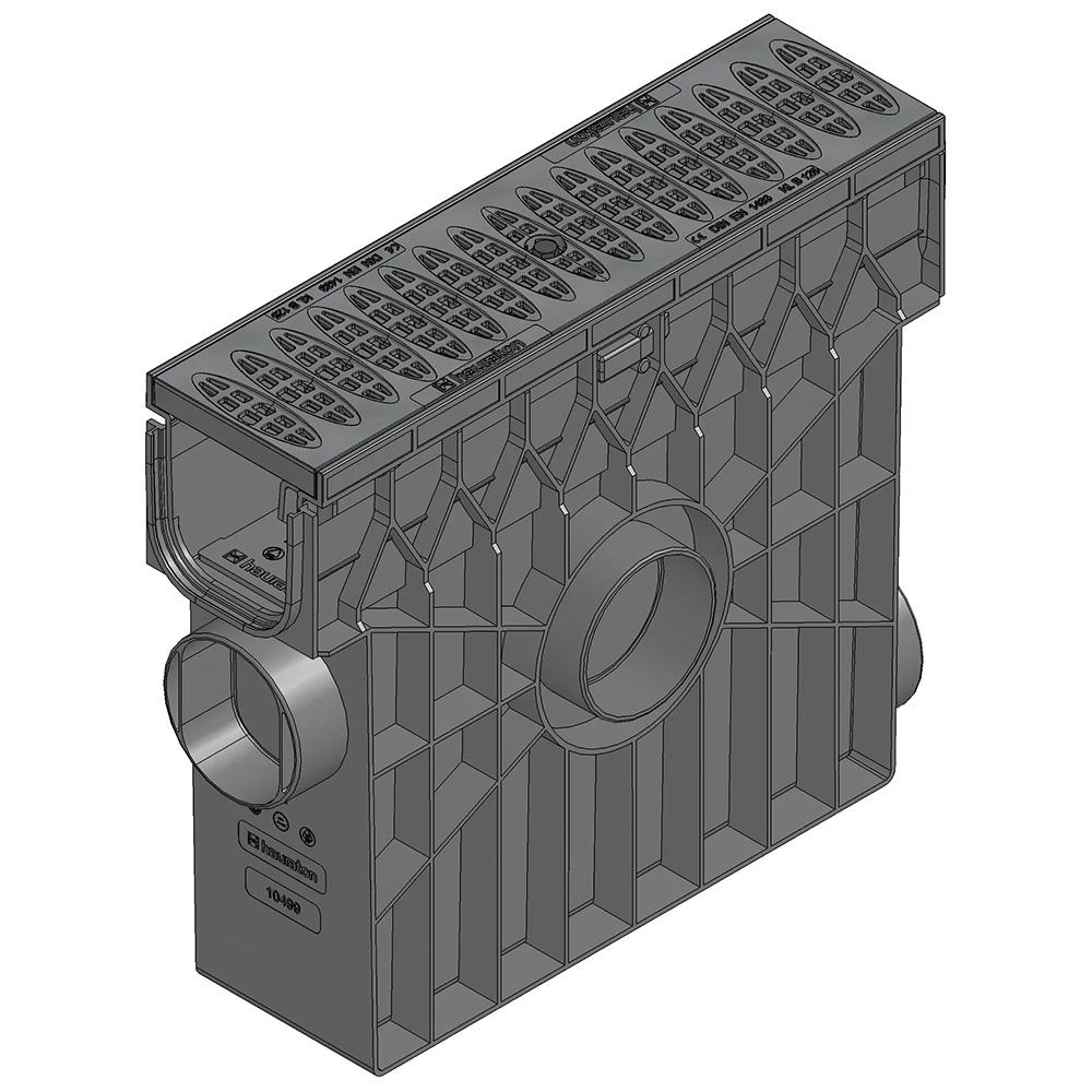 Hauraton DRIVETEC B125 ST 100 Silt Box with Ductile Iron Heelsafe Grating - 500mm Length