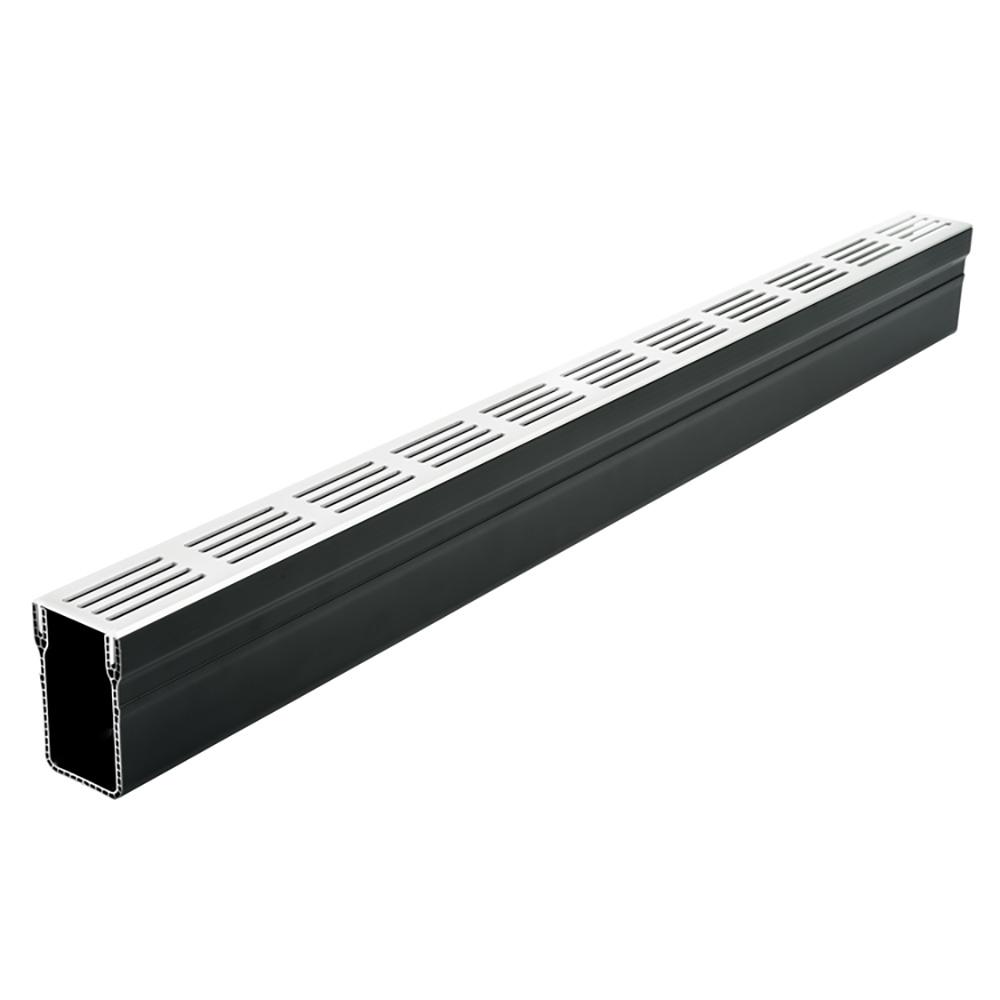 Hauraton E-TEC A15 Threshold Channel Drain with Stainless Steel Grating - 1m Length