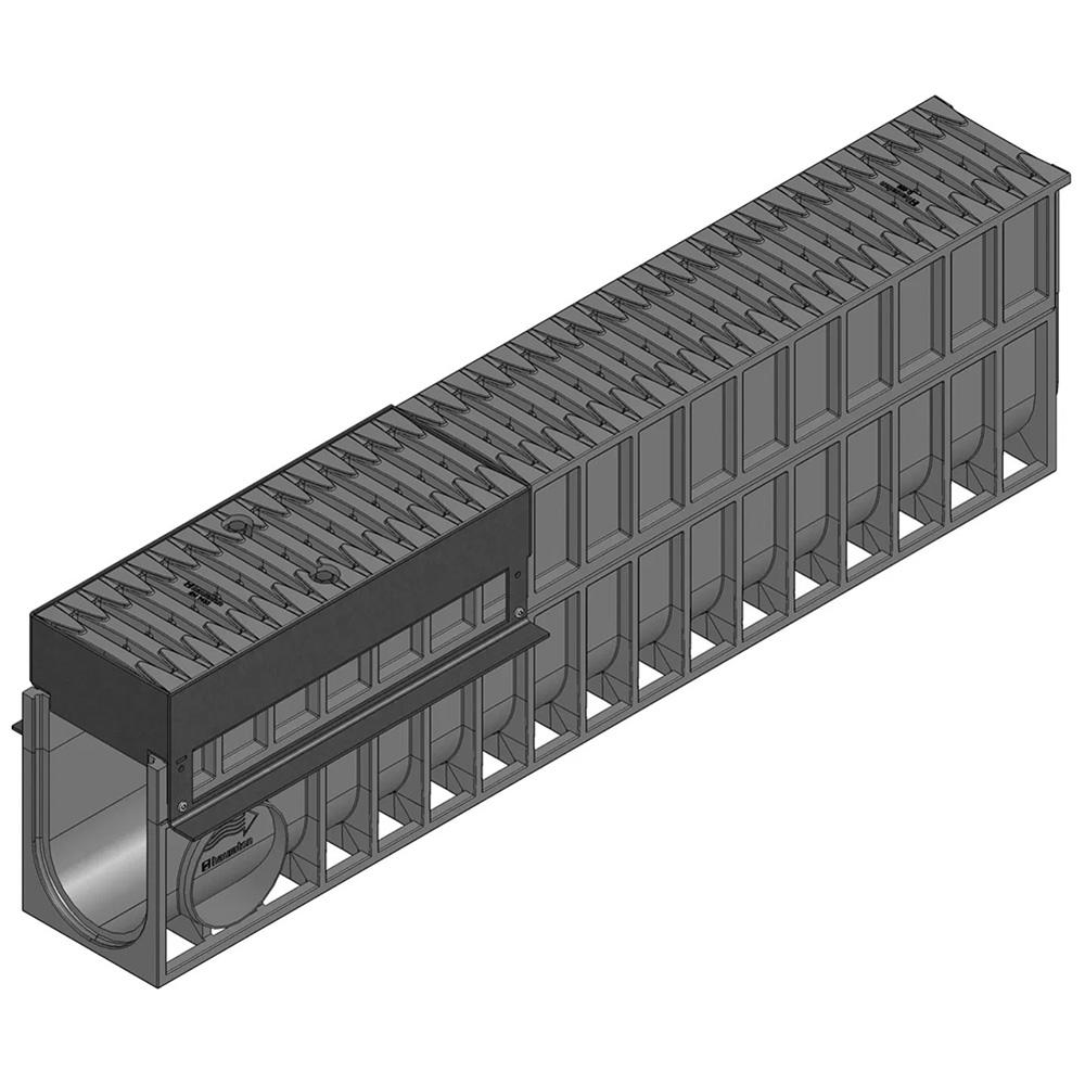 Hauraton Recyfix Monotec 100 Channel Drain Access Unit with D400 Fibretec Heelsafe Grating