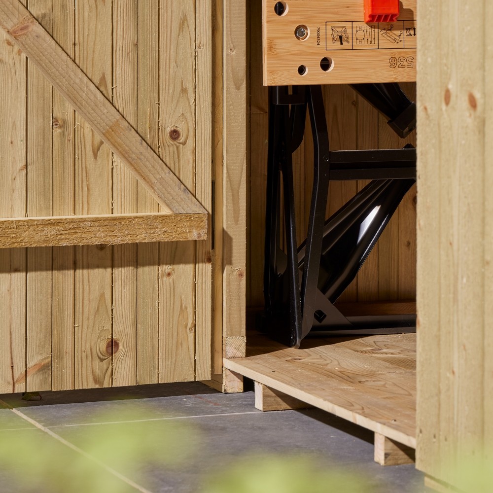 her64pt rowlinson premium heritage timber apex shed single door 7