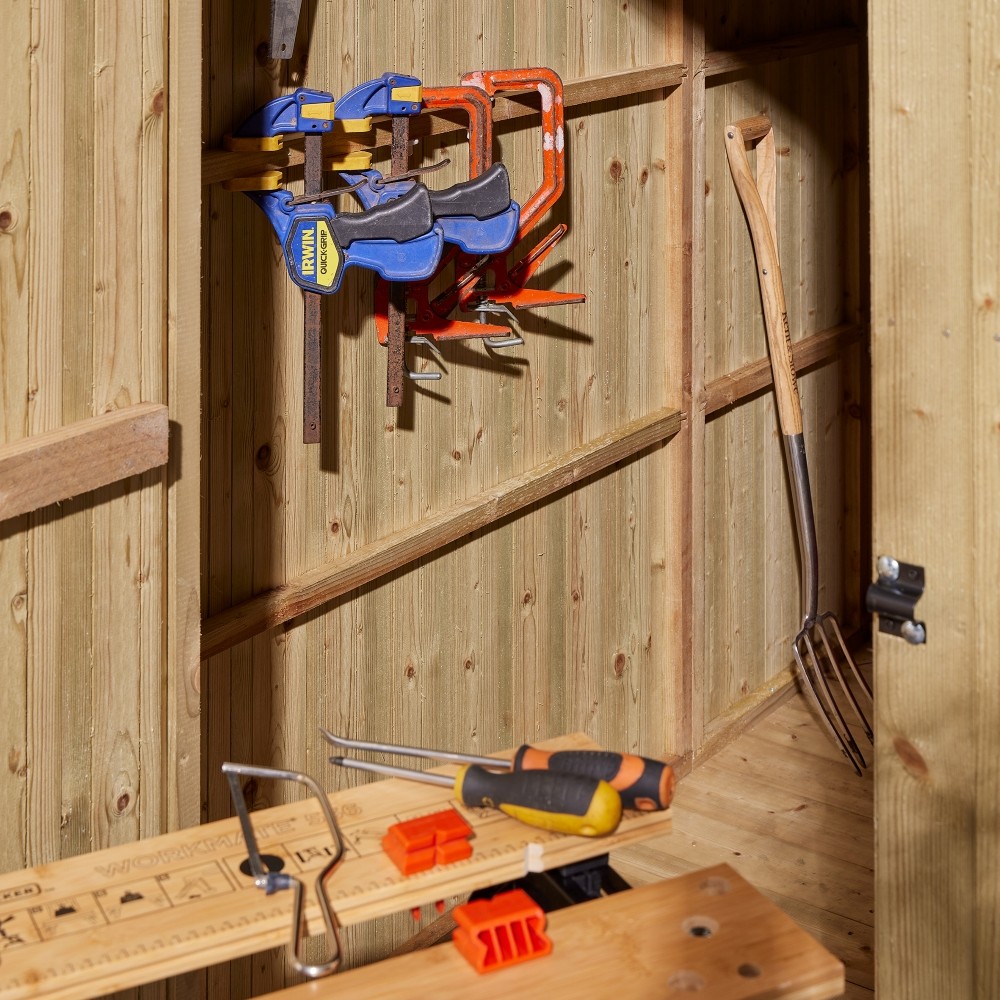 her64pt rowlinson premium heritage timber apex shed single door 8