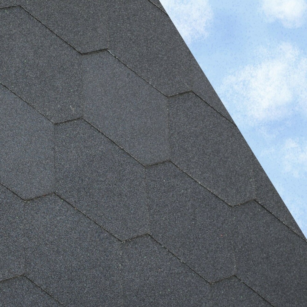 Hexagonal 3 Tab Roofing Bitumen Felt Shingles - 3m2 Pack