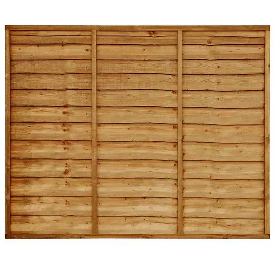 Horizontal Lap Pressure Treated Wooden Fence Panel - 6ft x 6ft (1.83m x ...