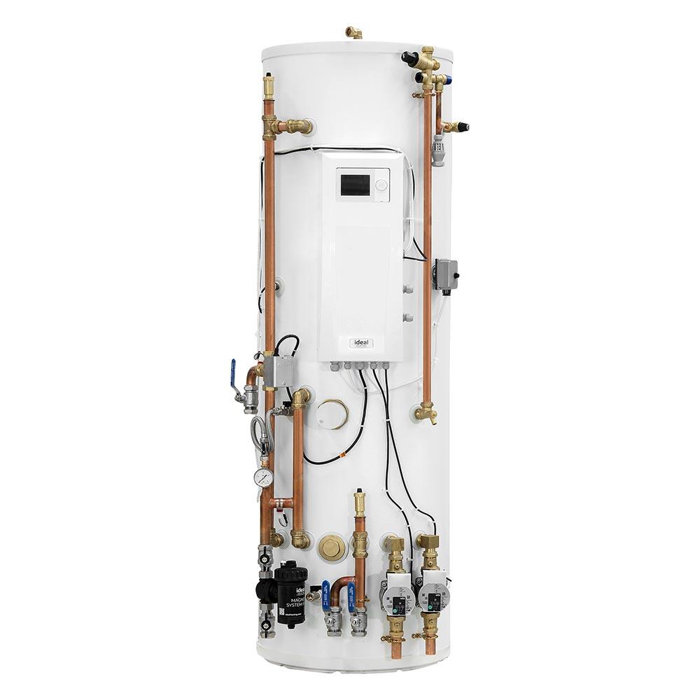 Ideal Heating Logic Air DHW Pre-Plumbed 2 Zone Heat Pump Cylinder with Buffer Tank - 210L