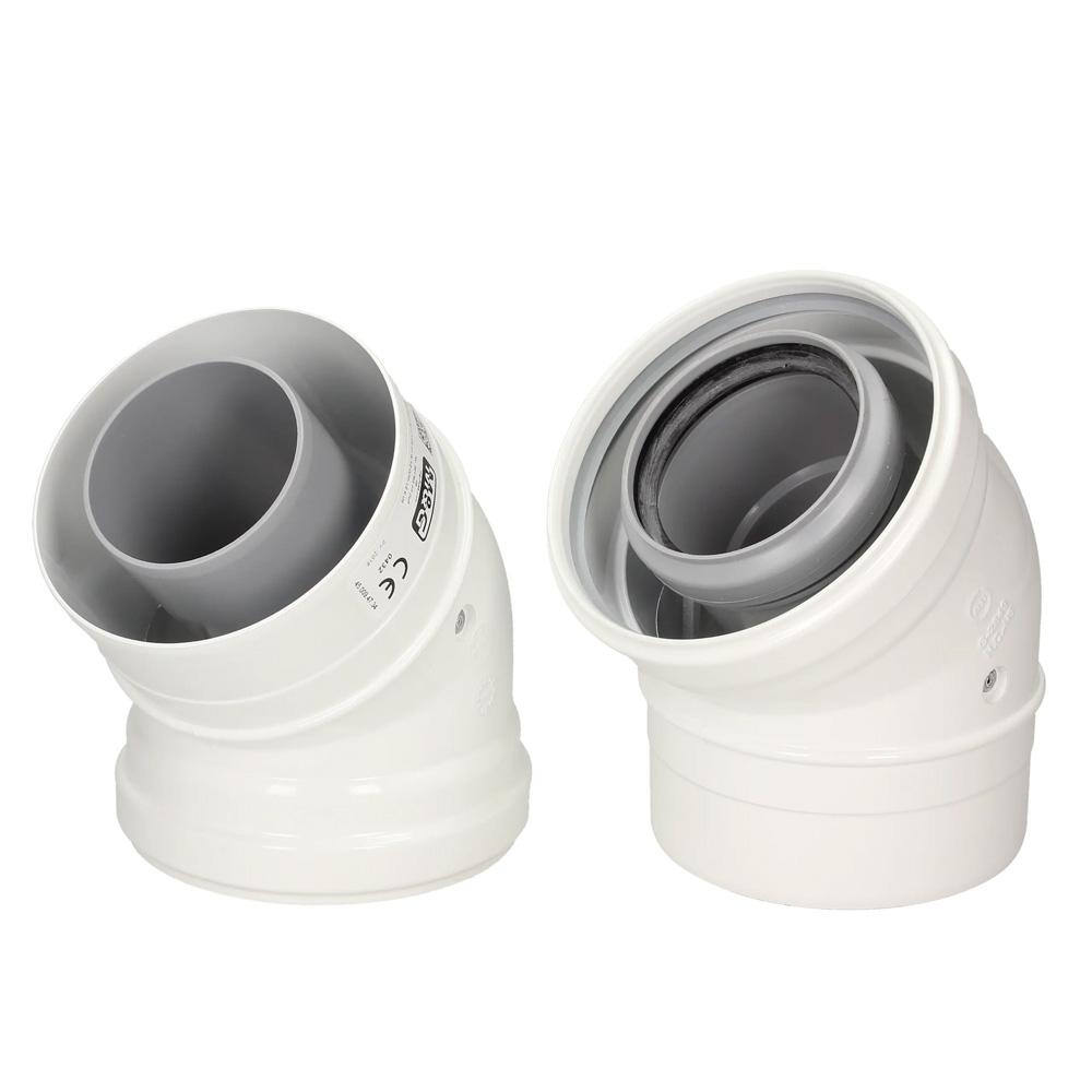 Ideal Pair of Flue Elbows - 45 Degree