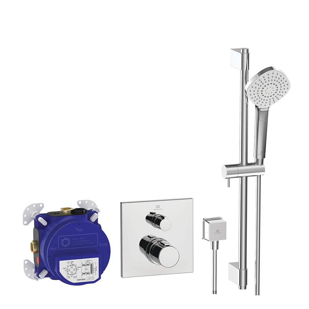 Ideal Standard Ceratherm C100 Chrome Built-in Shower Pack