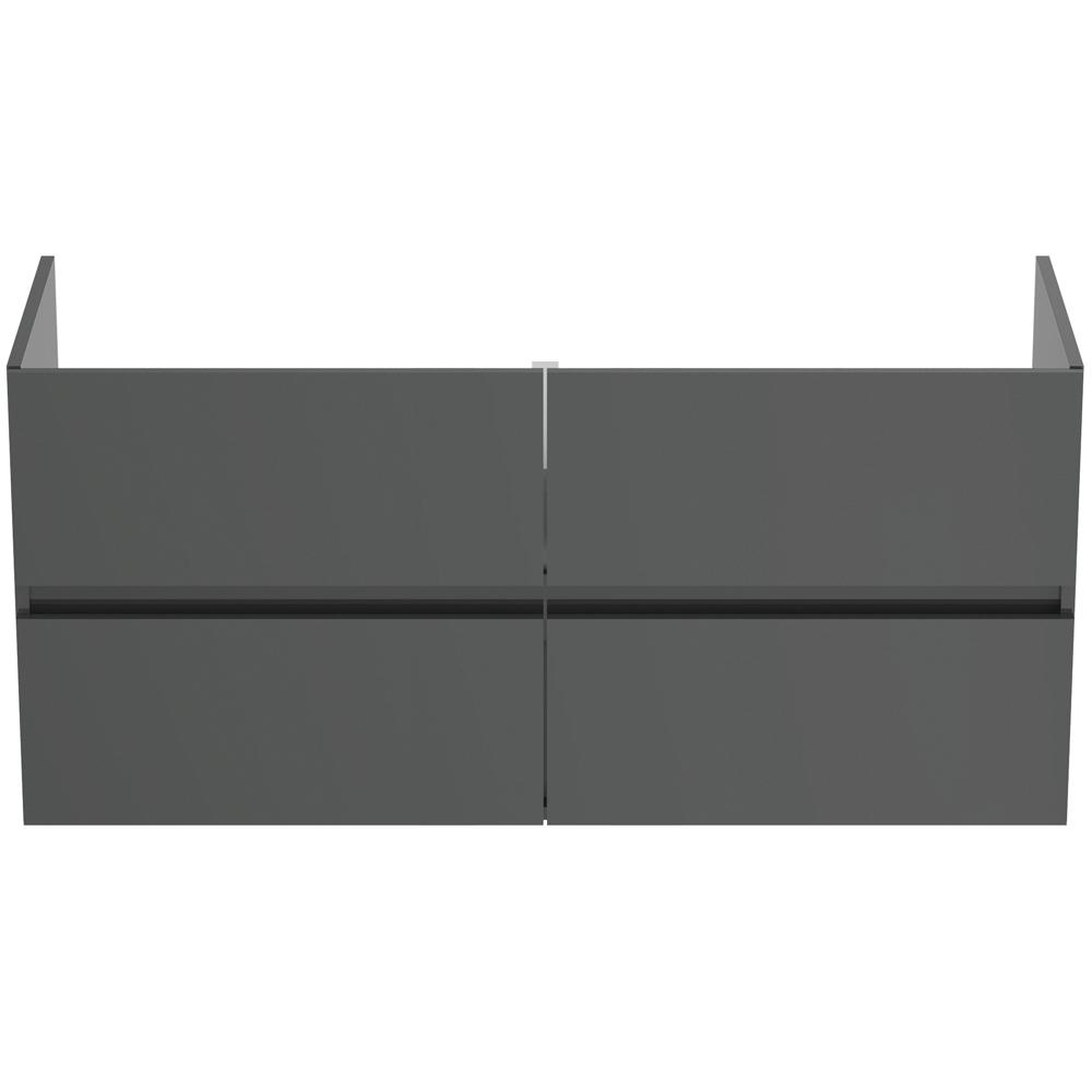 Ideal Standard Eurovit+ 1200mm 4 Drawer Wall Hung Mid Grey Vanity Unit
