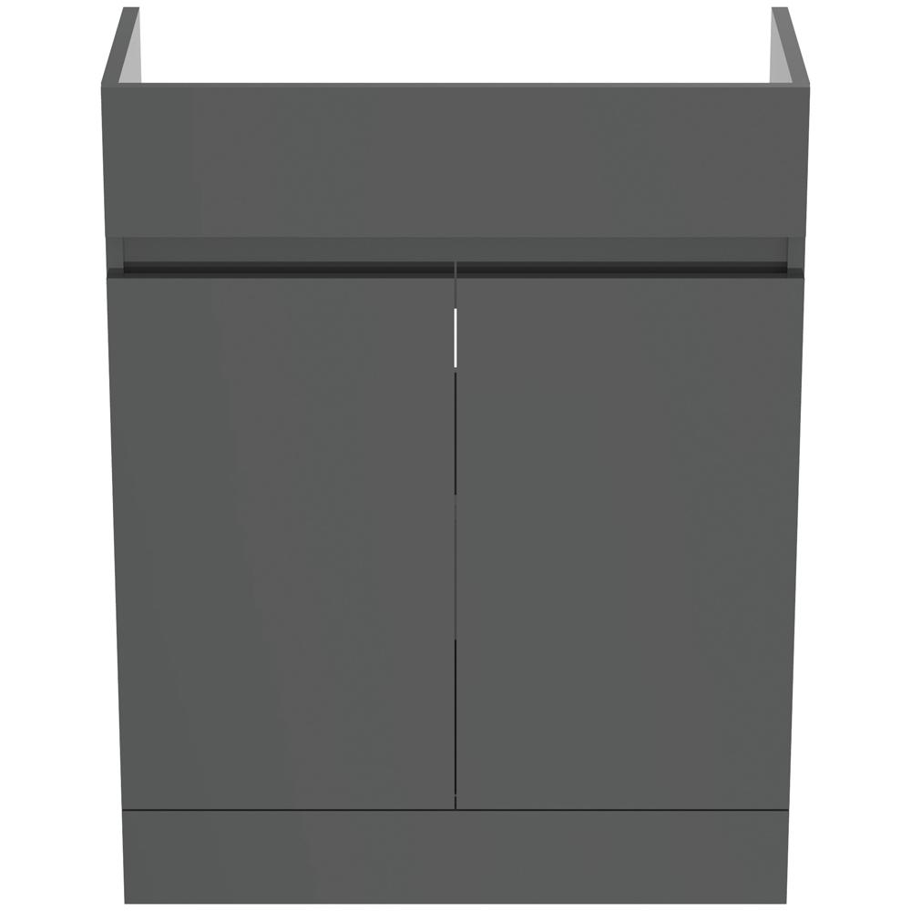 Ideal Standard Eurovit+ 650mm 2 Door Semi Recessed Mid Grey Vanity Unit