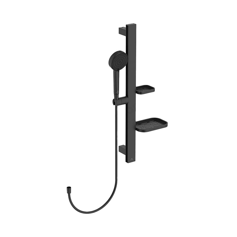 Ideal Standard Idealrain Alu+ 349mm x 600mm Matt Black Shower Kit