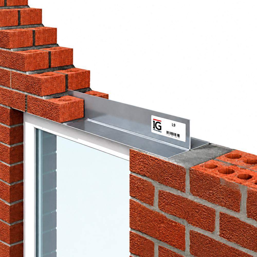 Ig Lintels Silver Ig L9 Standard Duty Solid Wall Steel Lintel - 1200Mm