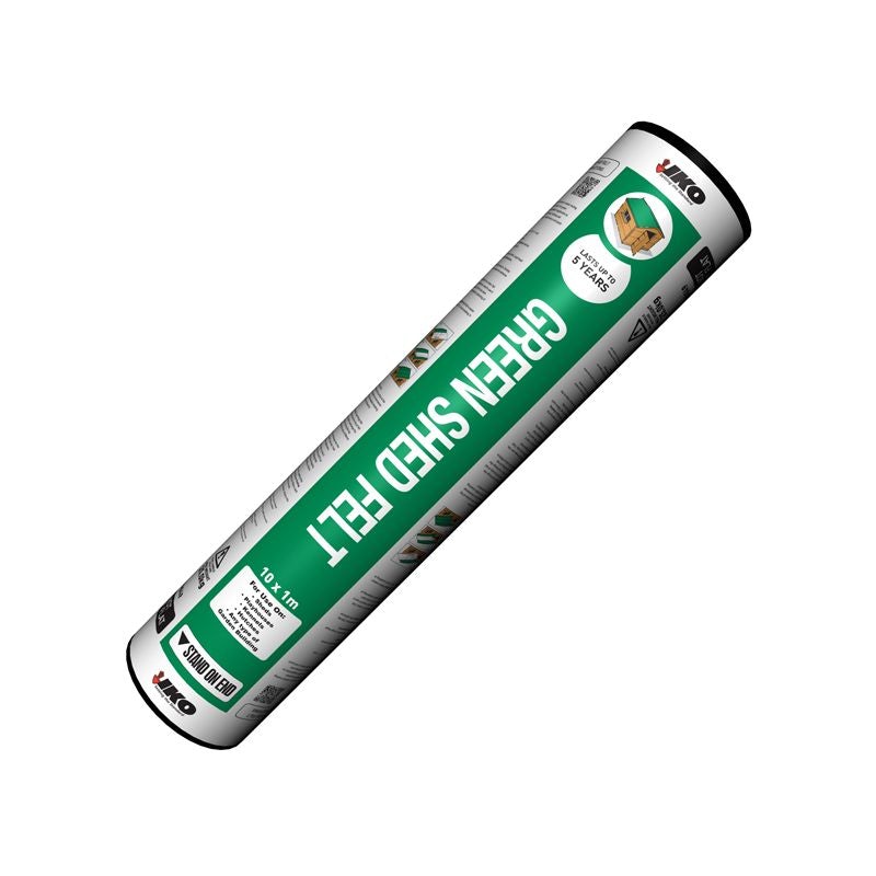 IKO Green Mineral Shed Roofing Felt Roll - 10m x 1m