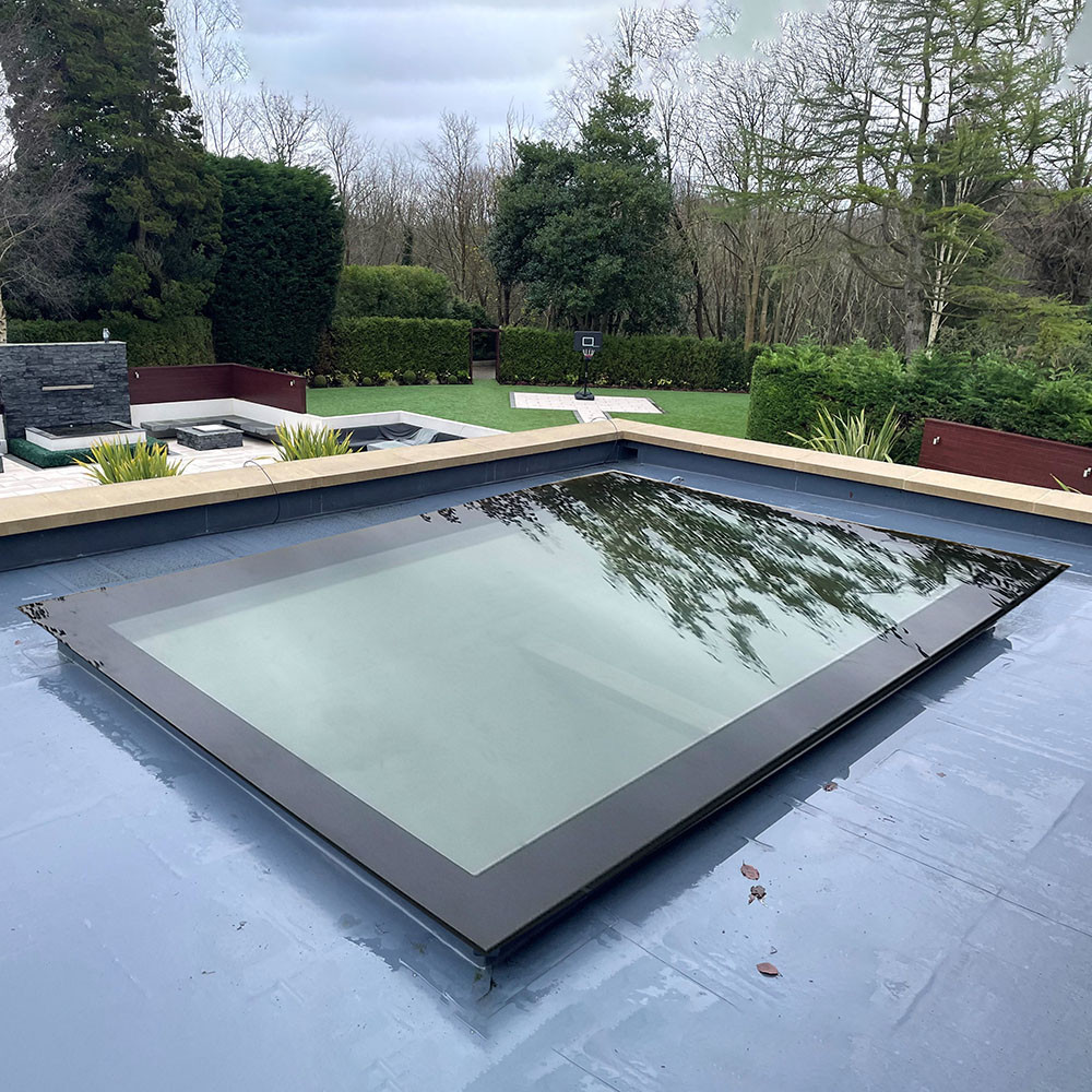 Infinity All Glass Fixed Solar Clear Tint Flat Double Glazed Rooflight