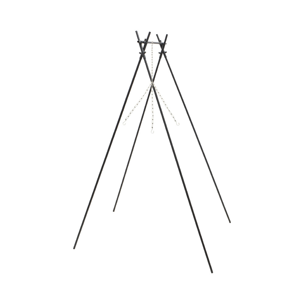 Colorado Black Outdoor Metal Cooking Stand with Chain 1360mm x 960mm