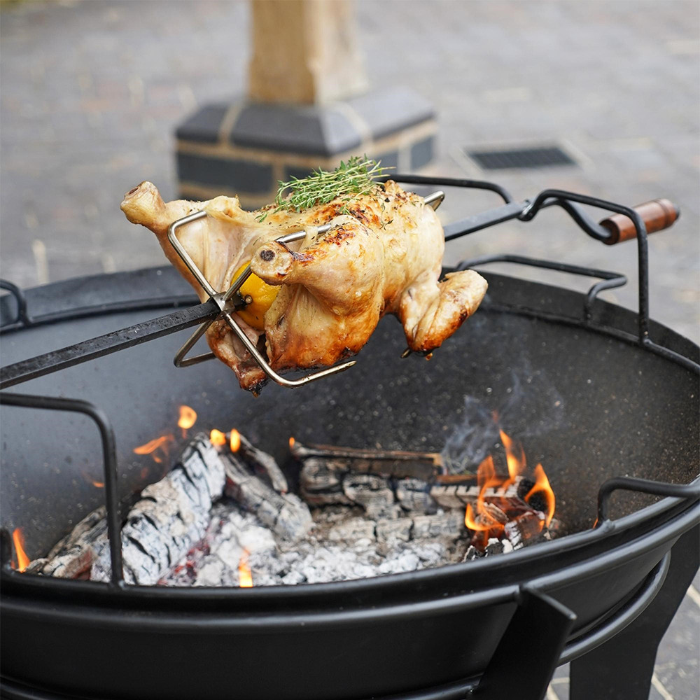 ivyline colorado outdoor iron stainless steel rotisserie primary