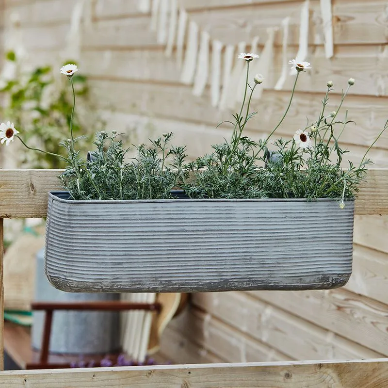 Galvanized Metal Window Planters Window Box Brushed Stainless Steel