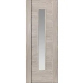 JB Kind Alabama Fumo Fully Finished Grey Glass Internal Door