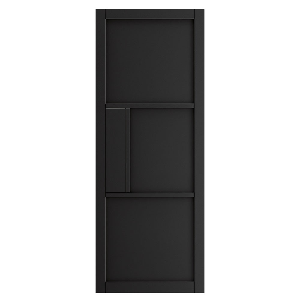 JB Kind Cosmo Black Fully Finished 3 Panel Internal Door