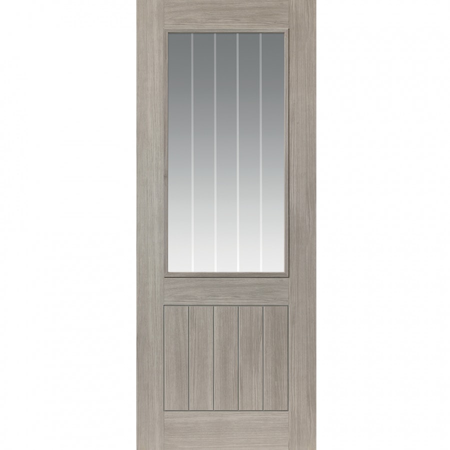 JB Kind Colorado Fully Finished Grey Glass Internal Door