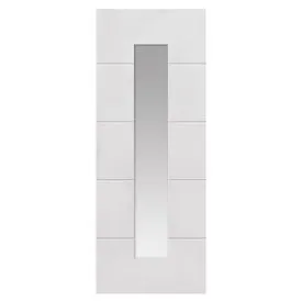 JB Kind Moulded White Primed Clear Glass Internal Door - 1981mm x 762mm (78x30 inch)
