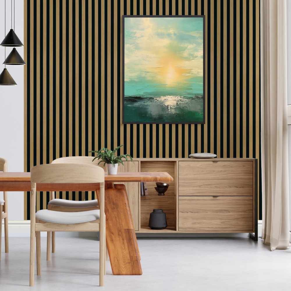 JB Kind Oak Laminate Acoustic Wall Panel - 2400mm x 600mm x 21mm