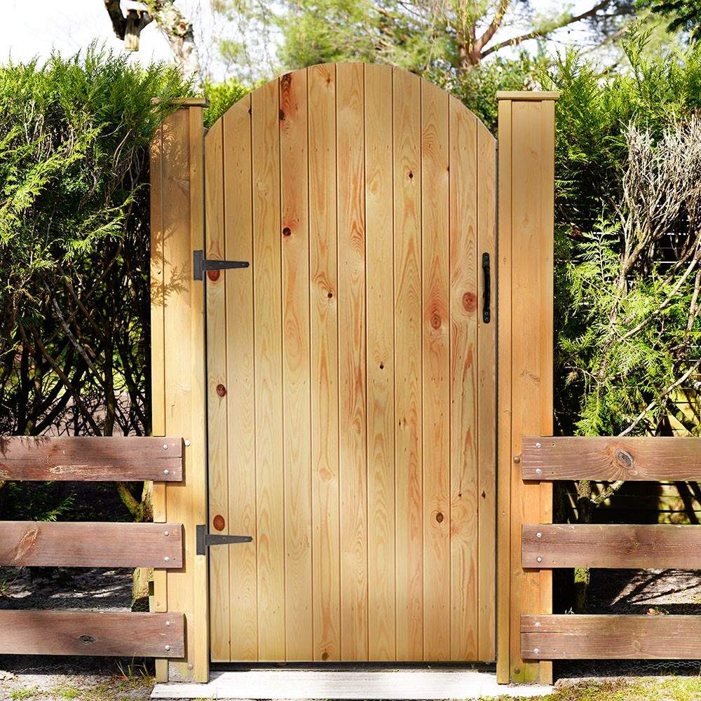 JB Kind Oxford Arched Wooden Gate Natural Pine