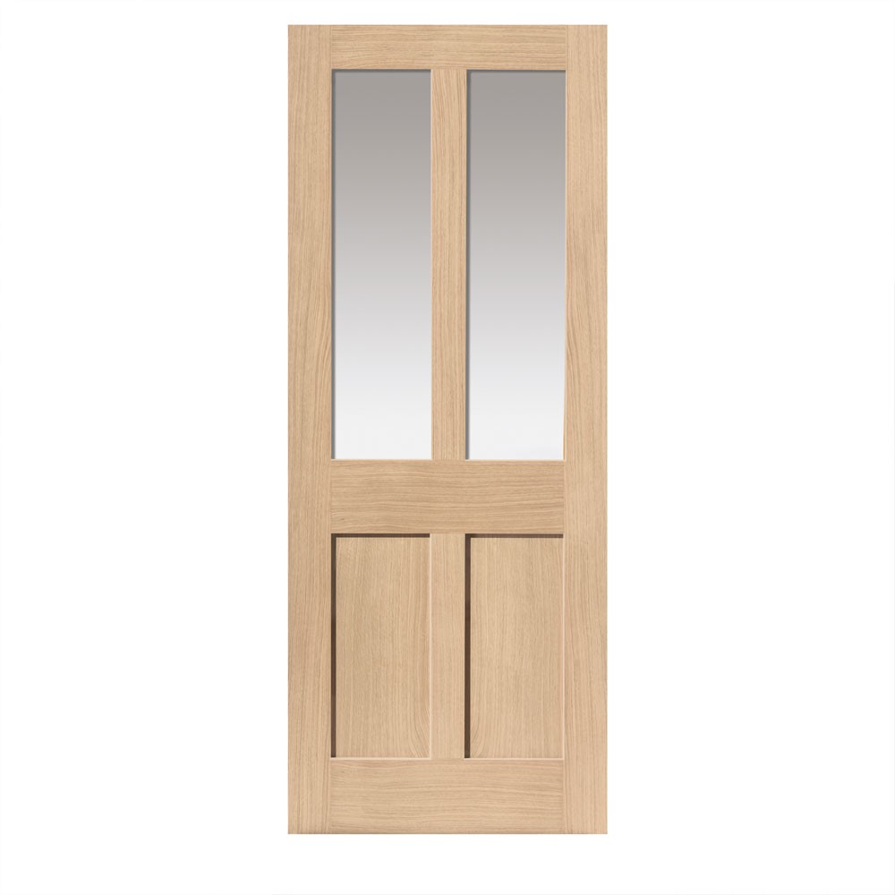 JB Kind Rushmore Unfinished Oak 2 Light Internal Door