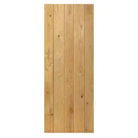 JB Kind Solid Plank Ledged Unfinished Knotty Oak Internal Door